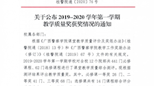 关于公布2019-2020学年第一学期教学质量奖获奖情况的通知
