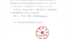 bat365中文官方网站关于2021届全区优秀毕业生名单的公示