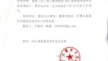 bat365中文官方网站关于2021届校级优秀优秀毕业生名单的公示